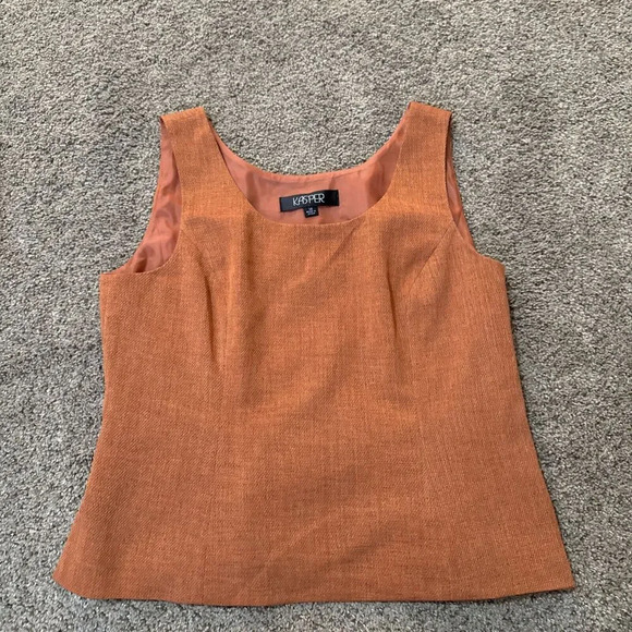 Kasper Blazer Suit Set Women 14 Burnt Sierra Tweed Office Church Business Preppy - Picture 10 of 15